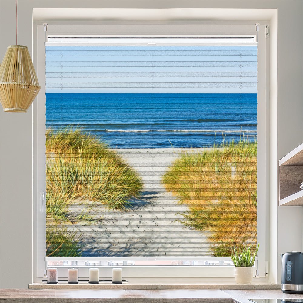 Wabenplissee Motiv "Ostelle Düne Strand" - La-Melle