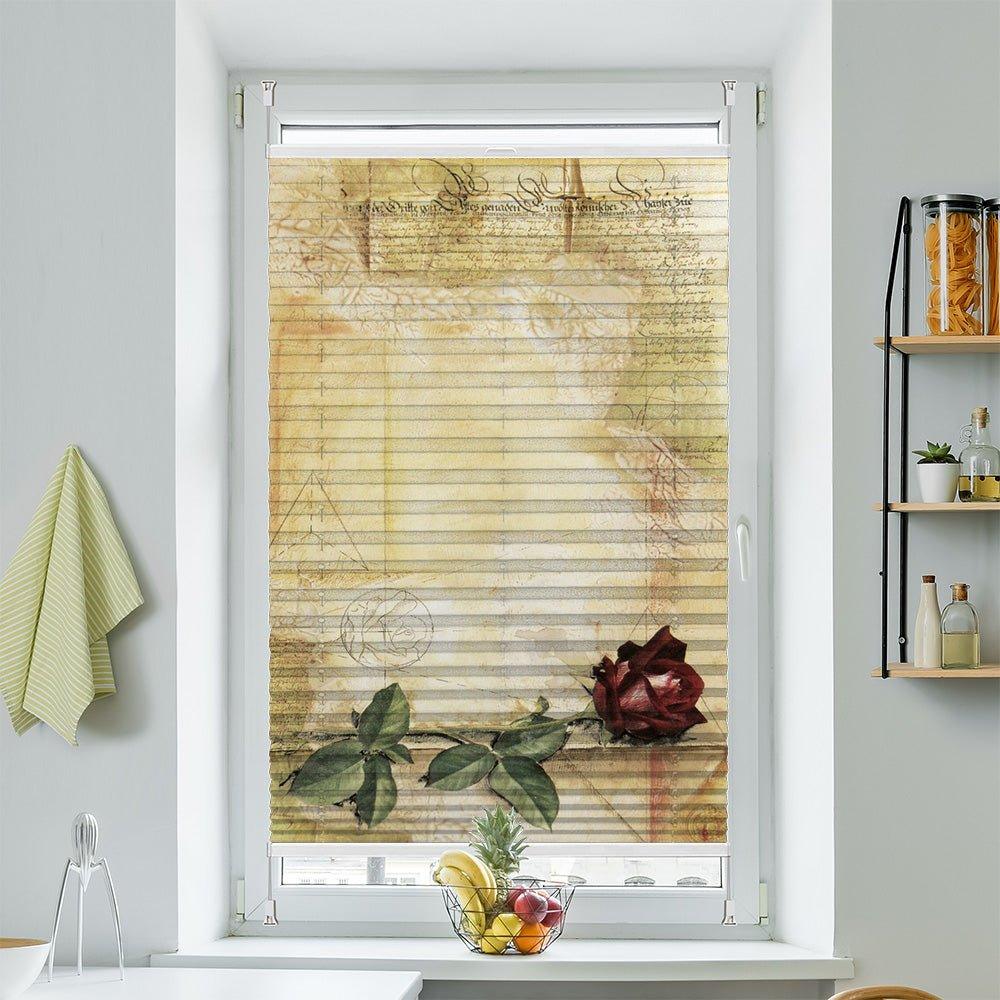 Plissee Motiv "Pergament Rose" - La-Melle