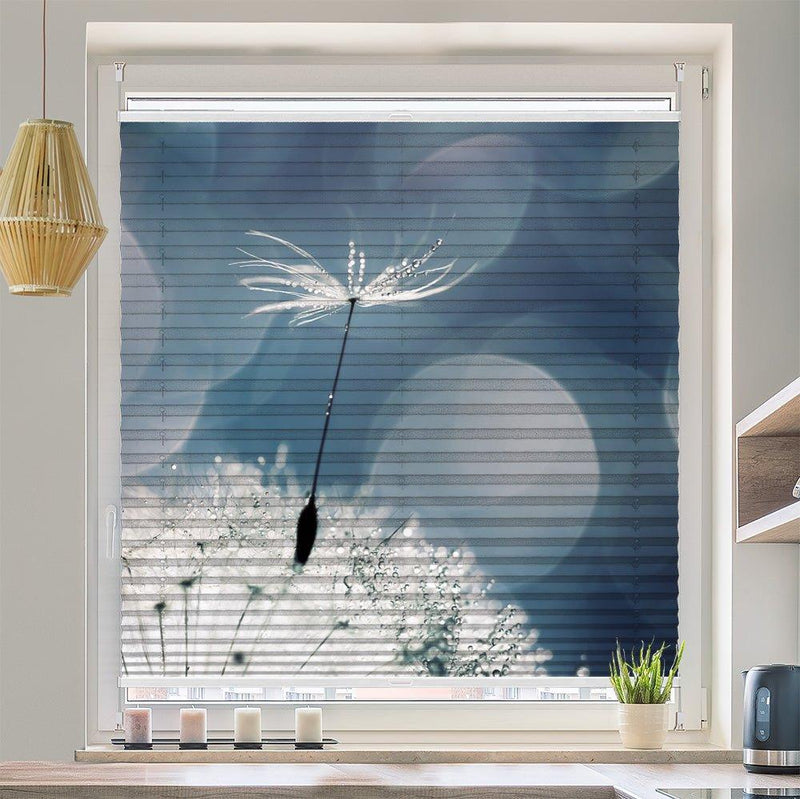 Wabenplissee Motiv "Pusteblume Wasser tropfen" - La-Melle