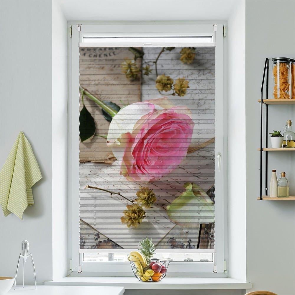 Plissee Motiv "Brief vintage"