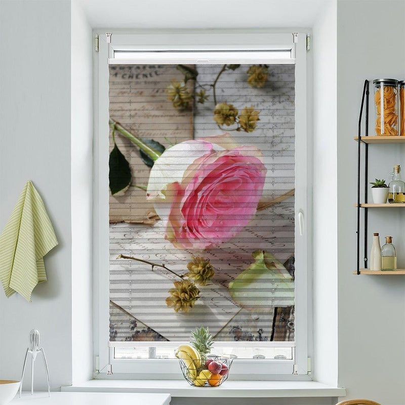 Plissee Motiv "Brief vintage"