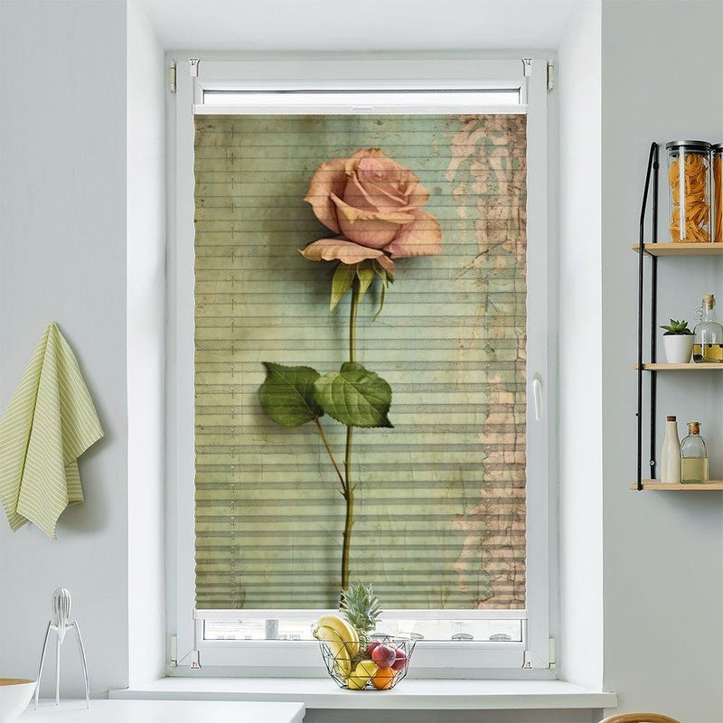 Plissee Motiv "Rose altes Papier" - La-Melle