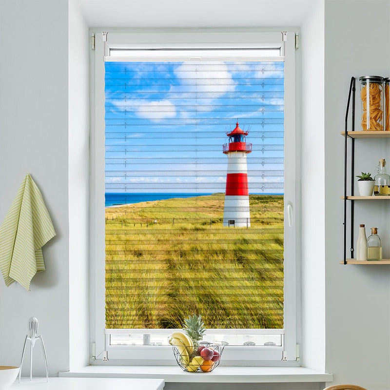 Wabenplissee Motiv "Sylt Leuchtturm" - La-Melle