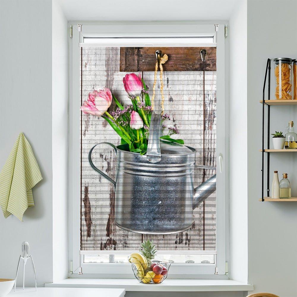 Plissee Motiv "Tulpen Gießkanne" - La-Melle