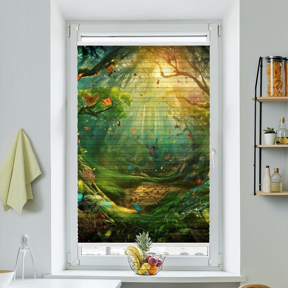 Wabenplissee Motiv "Wald Fantasie Schmetterlinge" - La-Melle