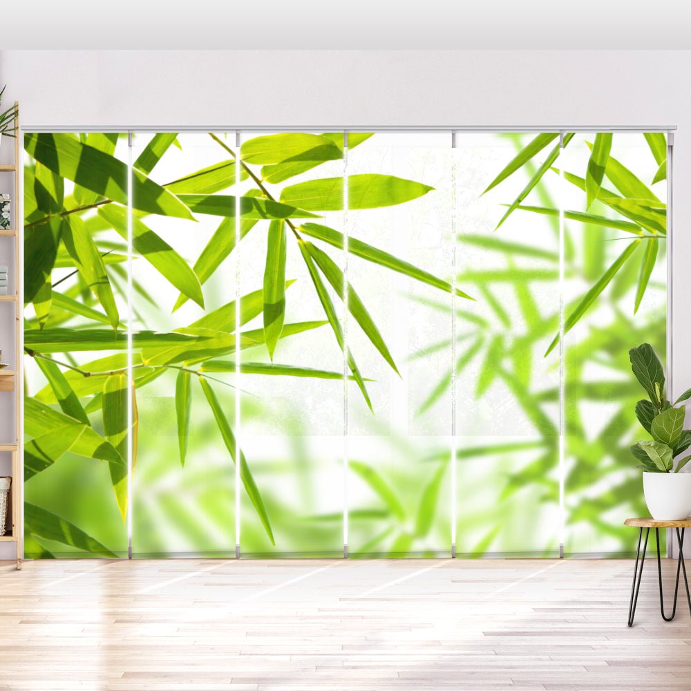 Schiebegardine Motiv "Bambus Blätterwald" - La-Melle