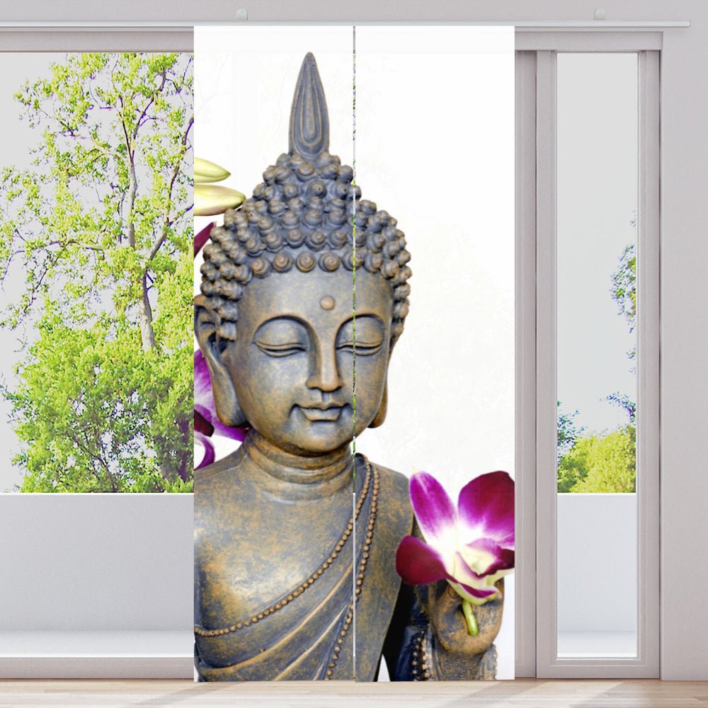 Schiebegardine Motiv "Buddha Orchidee" - La-Melle