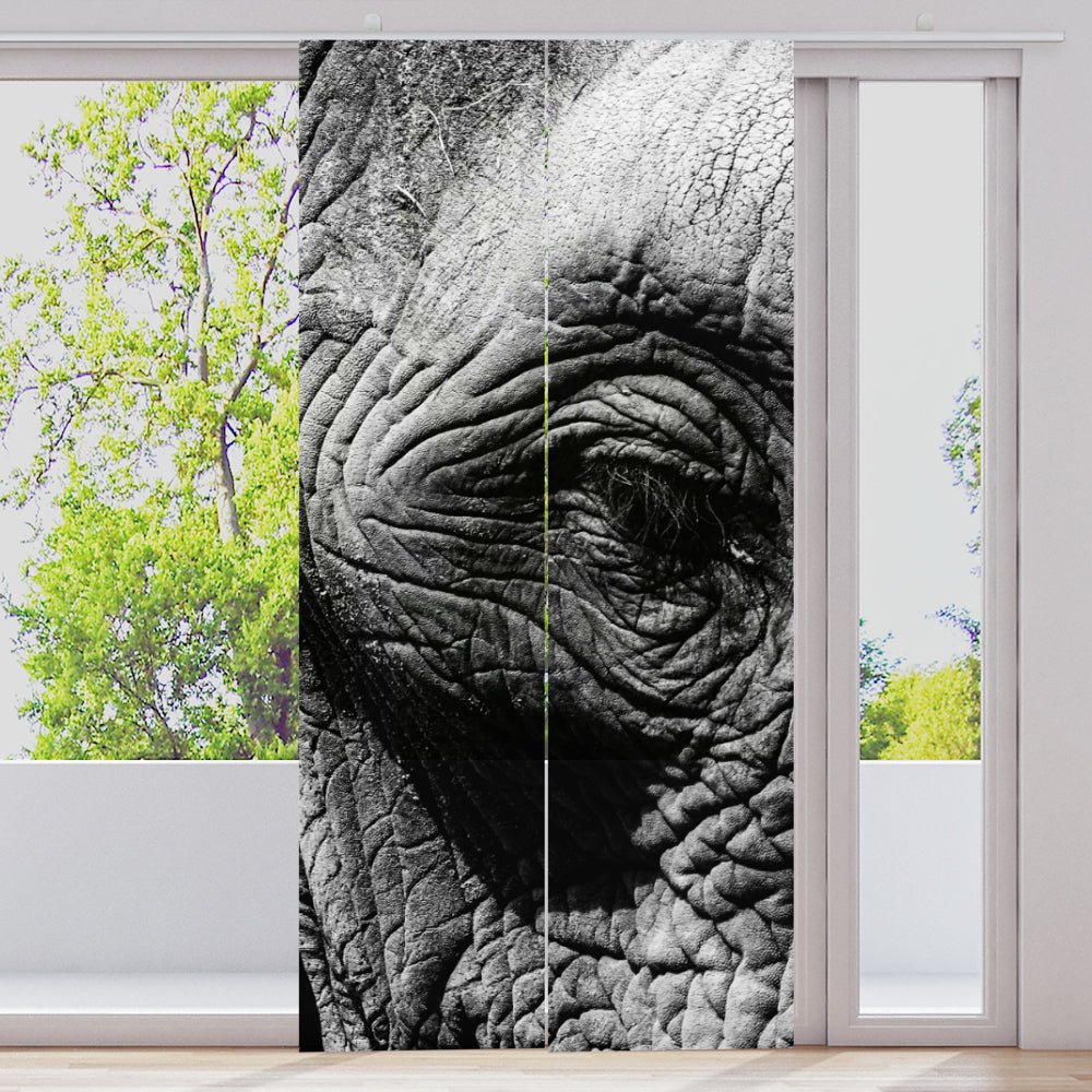 Schiebegardine Motiv "Elefant Nahaufnahme" - La-Melle