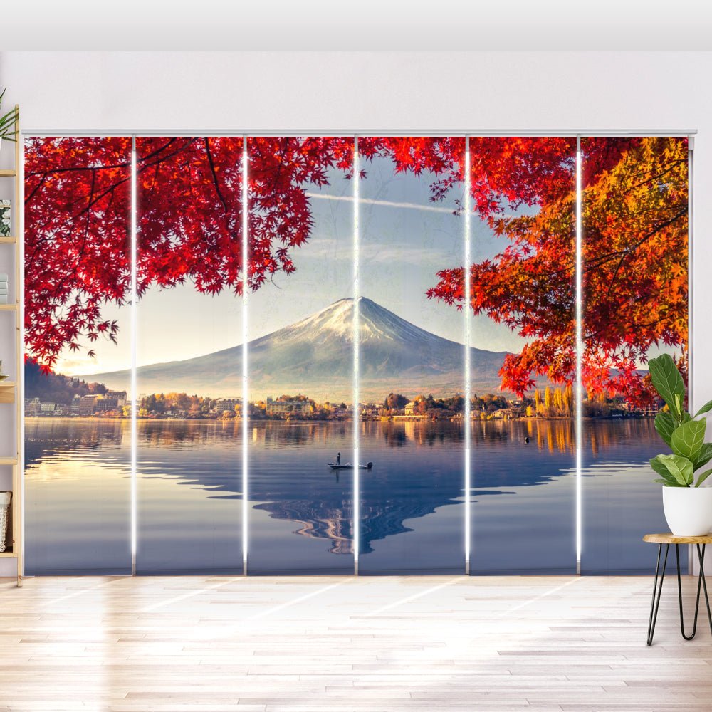 Schiebegardine Motiv "Japan Fuji Herbst" - La-Melle