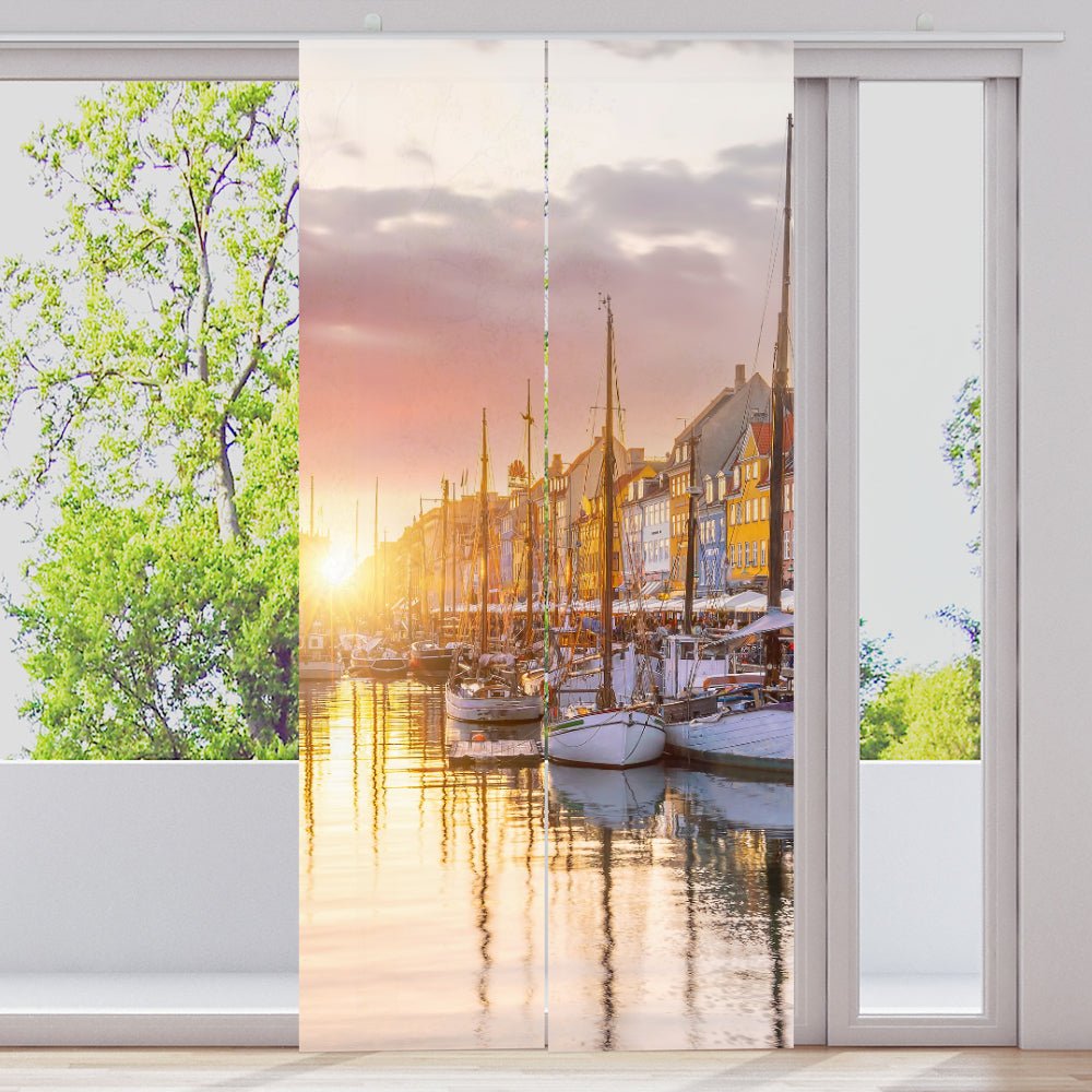 Schiebegardine Motiv "Kopenhagen Nyhavn" - La-Melle