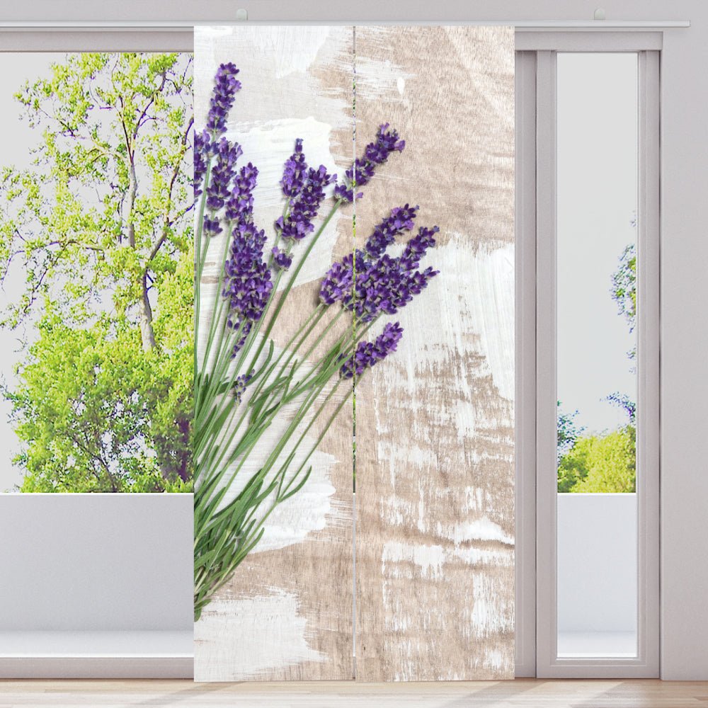 Schiebegardine Motiv "Lavendel Shabby chic" - La-Melle