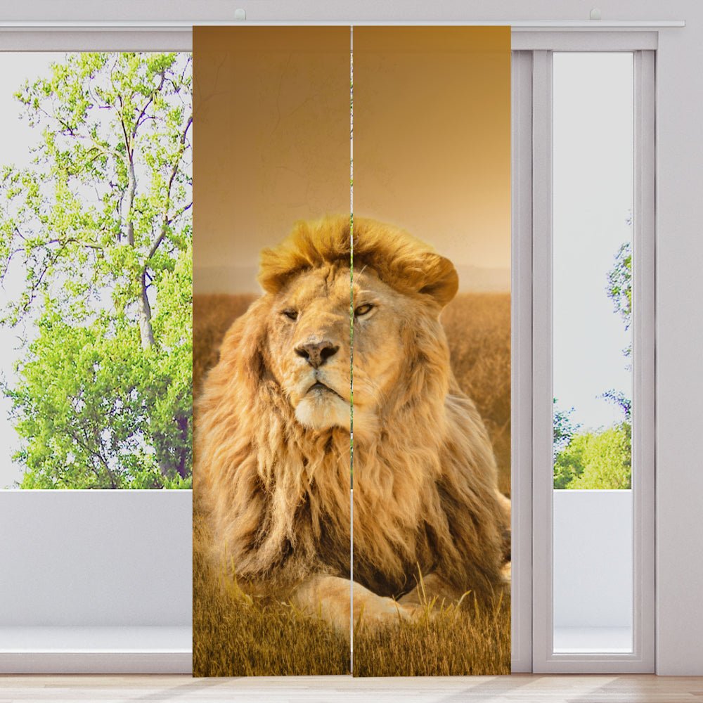Schiebegardine Motiv "Afrika Löwe" - La-Melle