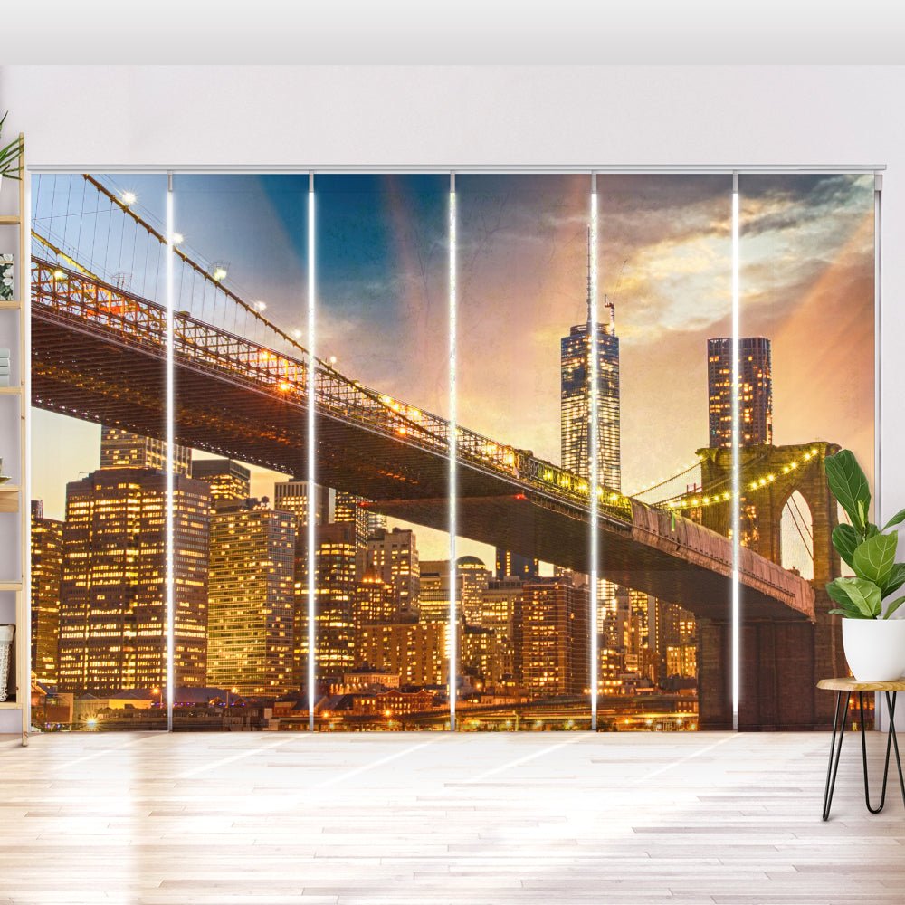 Schiebegardine Motiv "Brooklyn Bridge New York" - La-Melle