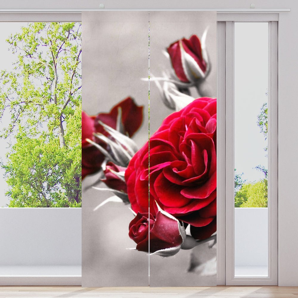 Schiebegardine Motiv "Rose vintage " - La-Melle