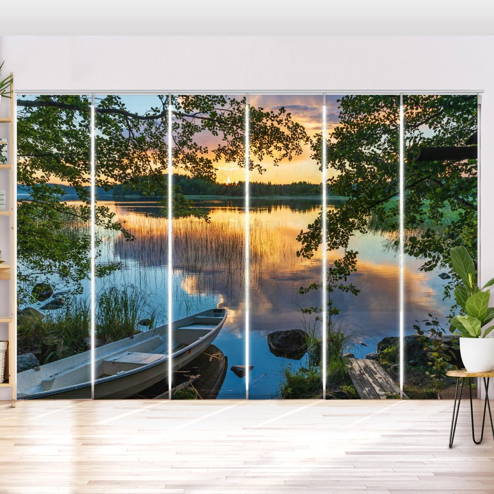 Schiebegardine Motiv "Wald See" - La-Melle