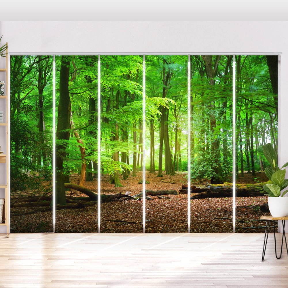 Schiebegardine Motiv "Eichenwald Weg" - La-Melle