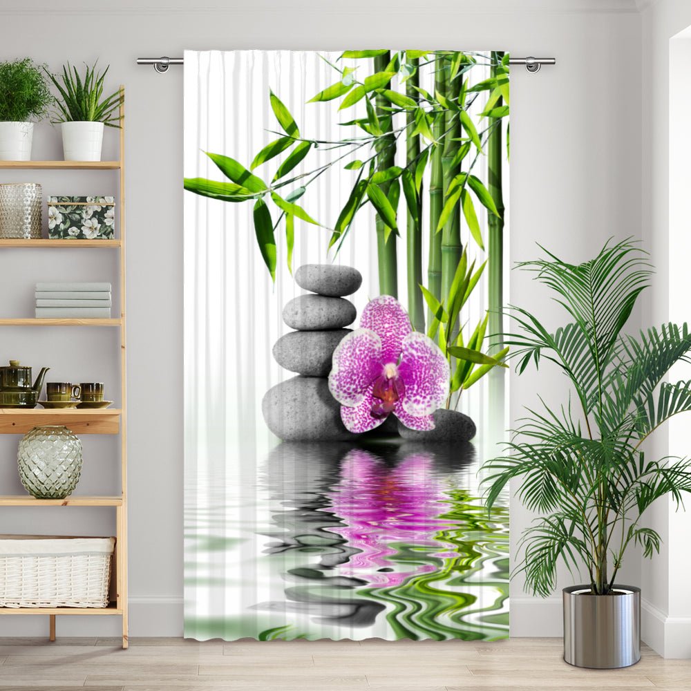 Vorhang Motiv "Bambus Orchidee" - La-Melle