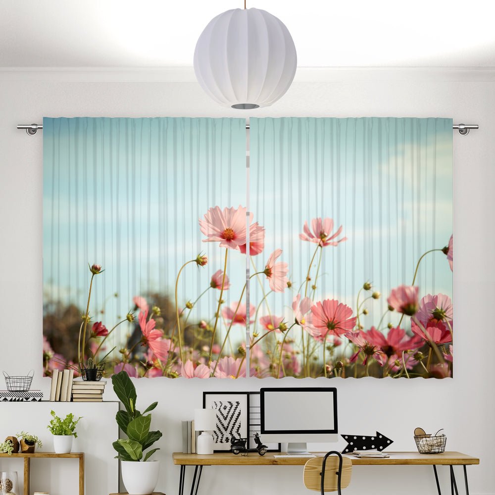 Vorhang Motiv "Kosmeen Blumen Wiese" - La-Melle
