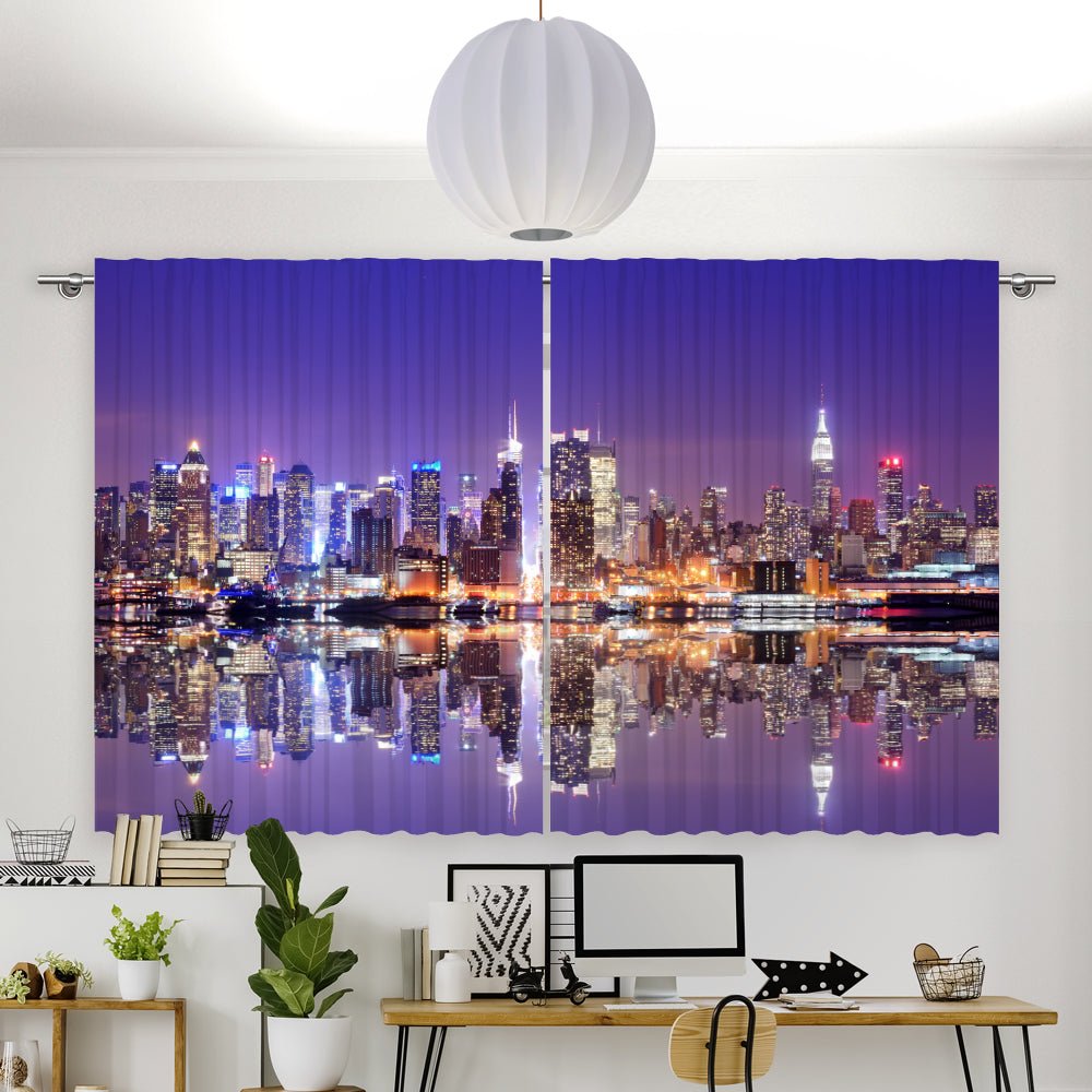 Vorhang Motiv "Manhatten bei Nacht" - La-Melle