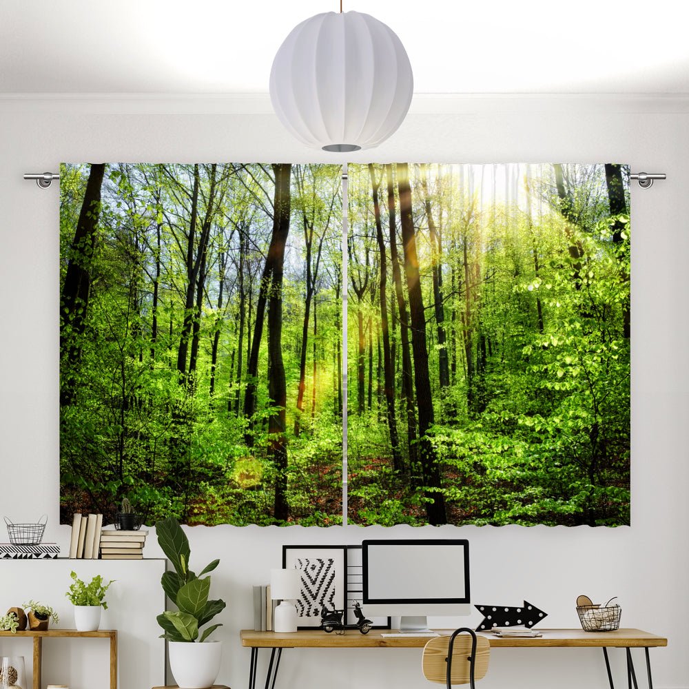 Vorhang Motiv "Wald Sonne" - La-Melle