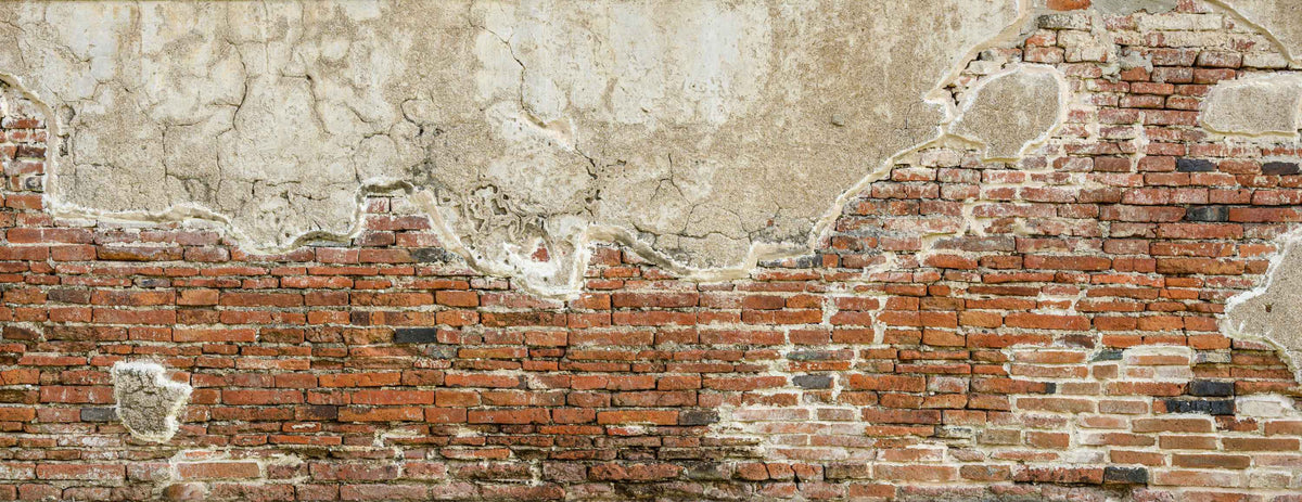 Motiv "Alte Steinmauer mit Putz" – Vorlage für individuell bedruckte Fensterdekoration von La-Melle