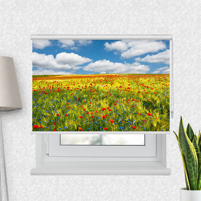 Fotorollo Kornfeld Mohnblumen Feld