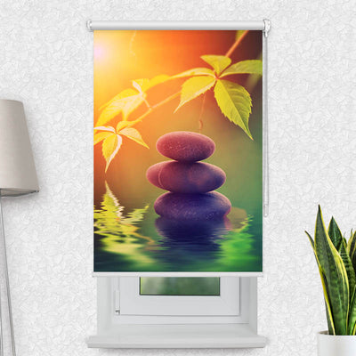 Fotorollo Spa Steine Sonne