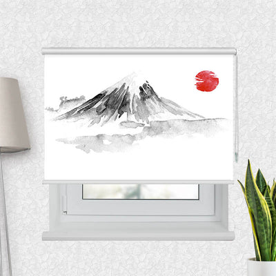 Fotorollo Fujiyama Zeichnung Asiatisch