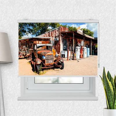 Fotorollo Verlassene Tankstelle An Der Route 66