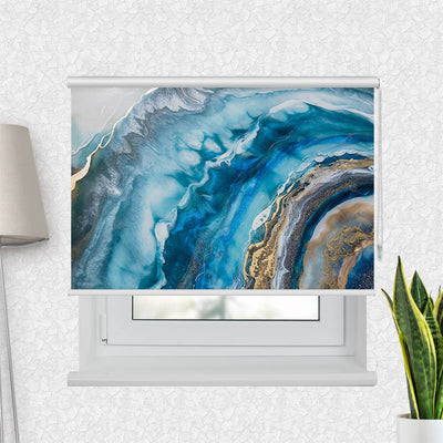 Fotorollo Gemaelde Blau Oel