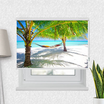 Fotorollo Palmen mit Haengematte