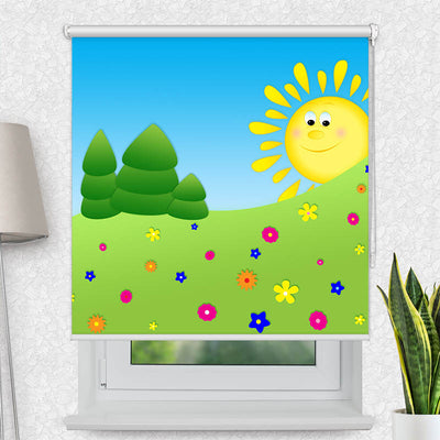 Fotorollo Sonne und Wiese