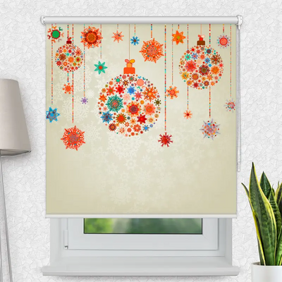 Motivrollo 'Christmas Kugeln' | Bis B 430 x H 440 cm