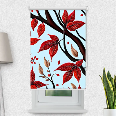 Motivrollo Aeste Im Herbst | Bis B 430 x H 440 cm