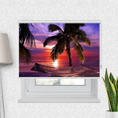 Fotorollo Haengematte Palmen Nacht