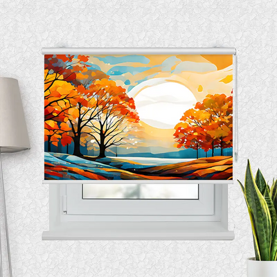 Motivrollo Herbstbaeume | Bis B 430 x H 440 cm