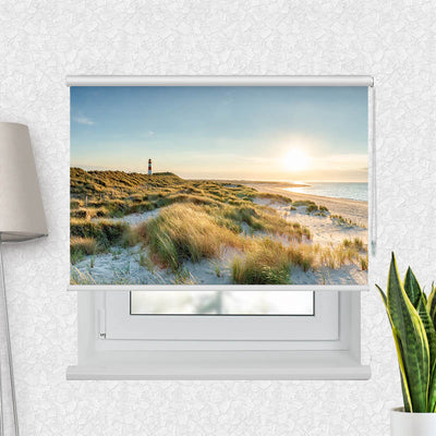 Fotorollo Leuchtturm Strand Meer auf Sylt