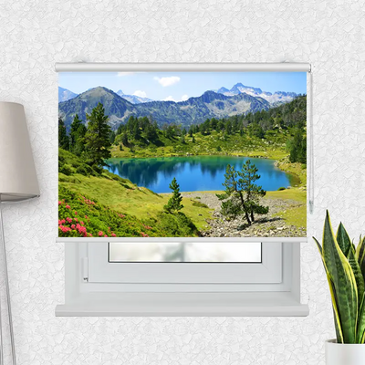 Fotorollo  Berglandschaft Mit See