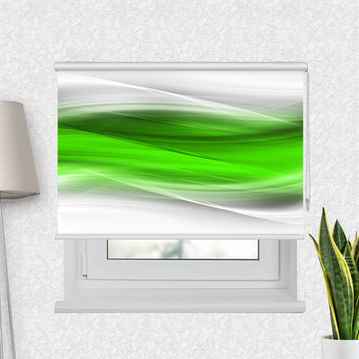 Fotorollo Wellen Gruen Grau