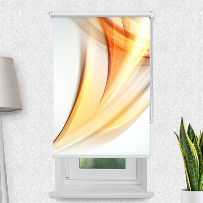 Fotorollo Abstakt Wellen Orange Grau