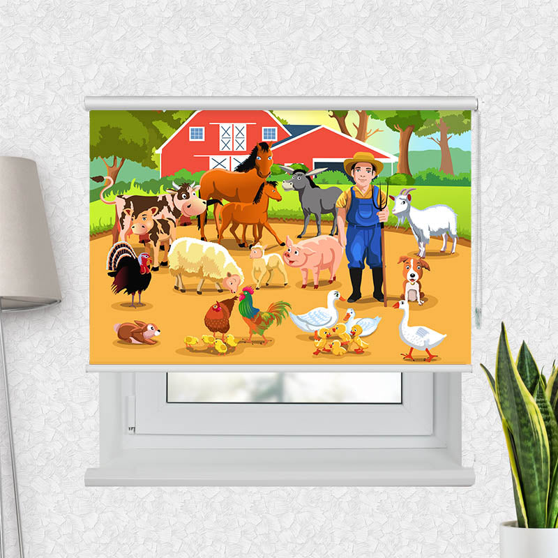 Fotorollo Bauer mit Seinen Tieren