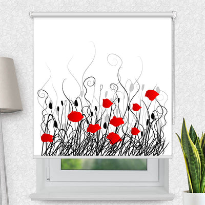 Fotorollo Mohnblumen Grafik