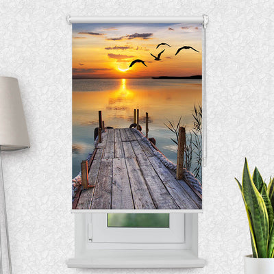 Fotorollo See Steg Sonnenuntergang