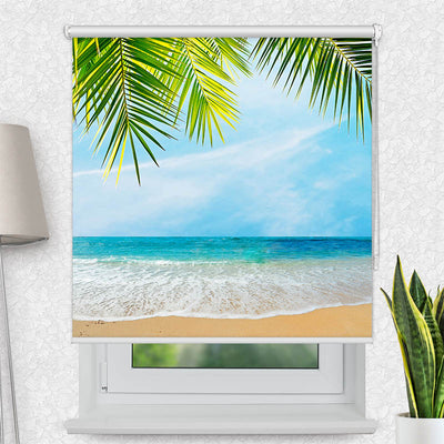 Fotorollo Palmenblaetter Meer