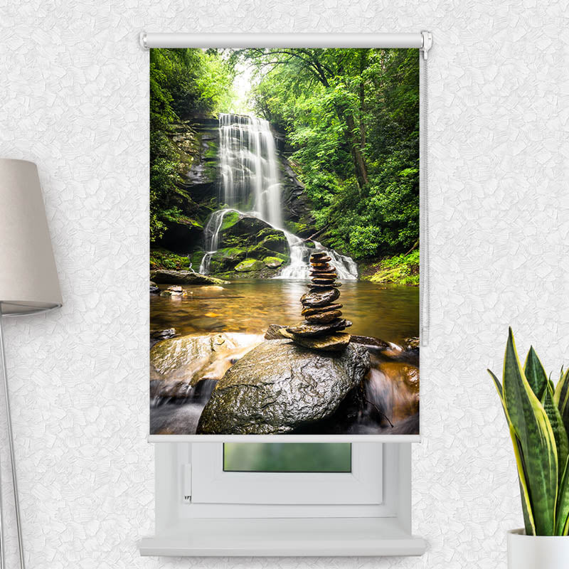 Fotorollo Wasserfall Zen Stones