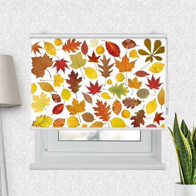 Motivrollo Herbstlaub | Bis B 430 x H 440 cm