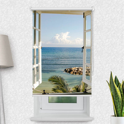 Fotorollo Fenster Meerblick