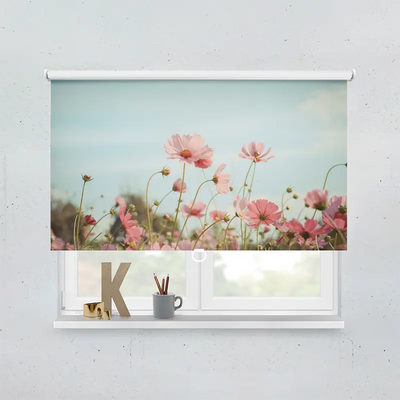 Spring Rollo Motiv Kosmos Blueten