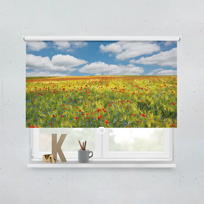 Spring Rollo Motiv Wiese Blumen