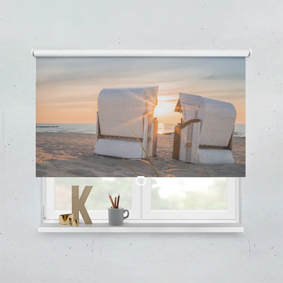 Spring Rollo Motiv Strandkoerbe Meer Romantisch